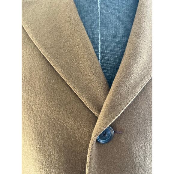 Hickey Freeman 3 Button Long Overcoat Vicuña Color Size 40 SG - Picture 7 of 16